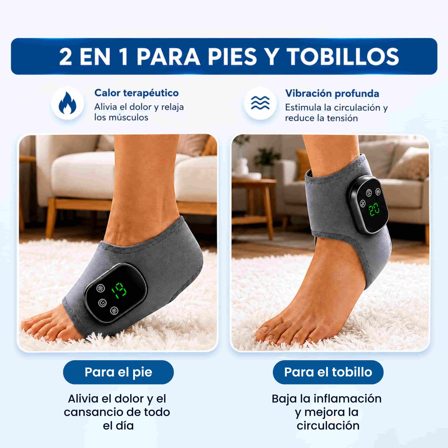 Tobillera de Calor y Vibración Terapéutica